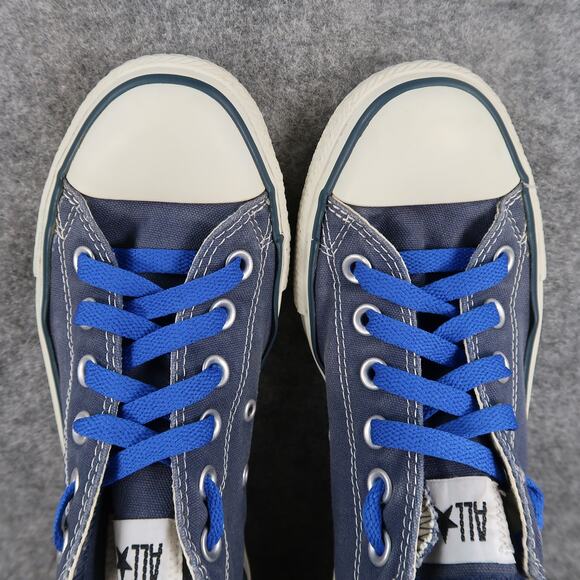 Converse Shoes Womens 7 Casual Sneakers All Star Low Lace Up Trainer Canvas Blue - Picture 9 of 13
